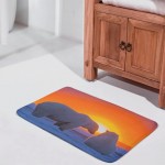 Harneeya Polar Bear and Sunset Bathroom Rugs Non-Slip Ultra-Luxurious Bath Mat Print Home Decor Multicolor 24x35 Inch