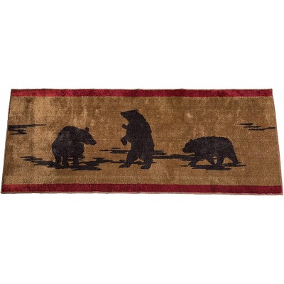 HiEnd Accents Bear Kitchen and Bath Lodge Rug 24 by 60-Inch