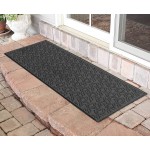 Bungalow Flooring Waterhog Runner Door Mat 2' x 5' Made in USA Durable and Decorative Floor Covering Skid Resistant Indoor Outdoor Water-Trapping Dogwood Leaf Collection Charcoal