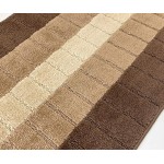 Custom Size Modern Runner Rug Carpet for Hallway Entryway Foyer Kitchen Slip Resistant Latex Rubber Backed 31 inch Wide X Customized Length Squares Brown 31 inch X 13 feet