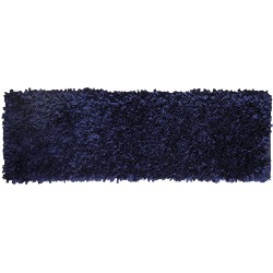 Home Weavers Bella Premium is Unique Soft Fluffy Jersey Shag Accent and Area Rug Ideal for Kitchen Living Space Bedroom or Kids Room 100% Polyester in Vibrant Colors 24" x 72" Runner Navy Blue