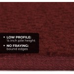House Home and More Skid-Resistant Carpet Runner Burgundy Red 10 Feet X 27 Inches