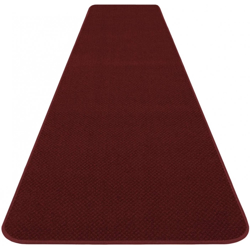 House Home and More Skid-Resistant Carpet Runner Burgundy Red 10 Feet X 27 Inches