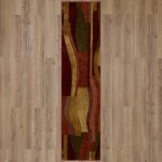 Mohawk Home New Wave Picasso Wine Abstract Runner Area Rug 2'x8' Multi