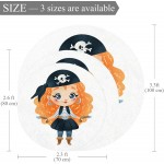 Pirate Headband Round Indoor Outdoor Area Rugs Runner Rug Non-Slip Backing Floor Carpet for Sofa Living Room Bedroom Modern Accent Home Decor 31.5in