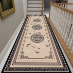 Runner Rug for Hallways Washable Runner Mat Non Skid Accent Distressed Throw Rugs Floor Carpet for Door Mat Laundry Room Hallways Entryway Size : 140x480cm