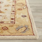 Safavieh Anatolia Collection AN543C Handmade Traditional Oriental Premium Wool Accent Rug 2' x 3' Ivory Gold