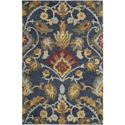 Safavieh Blossom Collection BLM402A Handmade Premium Wool Accent Rug 2'3" x 4' Navy Multi