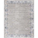 SAFAVIEH Brentwood Collection BNT869G Oriental Distressed Non-Shedding Living Room Bedroom Dining Home Office Area Rug 8' x 10' Light Grey Blue