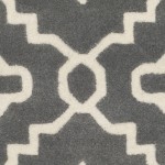 Safavieh Chatham Collection CHT745D Handmade Geometric Premium Wool Accent Rug 2'3 x 5' Dark Grey Ivory