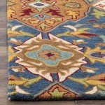 Safavieh Heritage Collection HG653A Handmade Traditional Oriental Premium Wool Accent Rug 2' x 3' Camel Blue