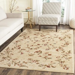 SAFAVIEH Lyndhurst Collection LNH325A Traditional Floral Non-Shedding Living Room Bedroom Accent Area Rug 3'3" x 5'3" Beige
