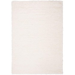 SAFAVIEH Madrid Shag Collection MDG256A Solid Non-Shedding Living Room Bedroom Dining Room Entryway Plush 1.6-inch Thick Accent Rug 2' x 4' Ivory