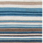 Safavieh Marbella Collection MRB289A Handmade Flatweave Stripe Premium Wool Accent Rug 2'3 x 4' Blue Multi