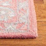 Safavieh Micro-Loop Collection MLP504U Handmade Shabby Chic Oriental Premium Wool Accent Rug 2'6 x 4' Pink Ivory