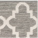 Safavieh Montauk Collection MTK810A Handmade Trellis Cotton Accent Rug 2'3 x 3'9 Grey Ivory