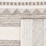 Safavieh Natura Collection NAT102A Handmade Moroccan Boho Tribal Wool & Cotton Area Rug 4' x 6' Grey Ivory