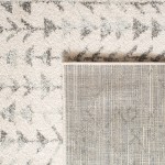 SAFAVIEH Tulum Collection TUL262A Moroccan Boho Distressed Non-Shedding Living Room Bedroom Accent Area Rug 3' x 3' Square Ivory Grey