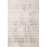 SAFAVIEH Tulum Collection TUL270A Moroccan Boho Distressed Non-Shedding Living Room Bedroom Accent Area Rug 4' x 6' Ivory Grey