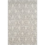 SAFAVIEH Tunisia Collection TUN295G Moroccan Tribal Non-Shedding Living Room Bedroom Accent Area Rug 3' x 5' Ivory Light Grey
