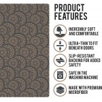 Shape28 Runner Mat Ultra-Thin Kitchen Rug with Non Slip Rubber Backing 60x23” Cappuccino