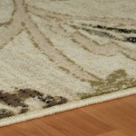 Superior Area Rugs for Bedroom Farmhouse Kitchen Entryway Laundry Room | Living Room Decor | Jacobean Collection 2' 7 x 8' Runner Beige