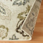 Superior Area Rugs for Bedroom Farmhouse Kitchen Entryway Laundry Room | Living Room Decor | Jacobean Collection 2' 7 x 8' Runner Beige