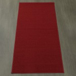 Sweet Home Stores SH Collection Solid Rubberback Indoor Runner Rug 20 x 59 Red