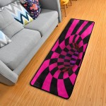 xigua Fun 3D Track Runner Rug Non-Slip ,Rubber Backing Area Rug 24 X 72 Long Floor Mats for Home Kitchen Hallway Entryways