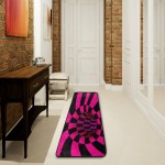 xigua Fun 3D Track Runner Rug Non-Slip ,Rubber Backing Area Rug 24 X 72 Long Floor Mats for Home Kitchen Hallway Entryways