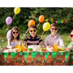3Pcs Pixel Miner Tablecloth Video Game Table Cover Pixel Mining Themed Party Supplies Disposable Pixel Style Plastic Table Cover Tablecloth for Birthday Pixelated Video Game Party Supplies Decoration