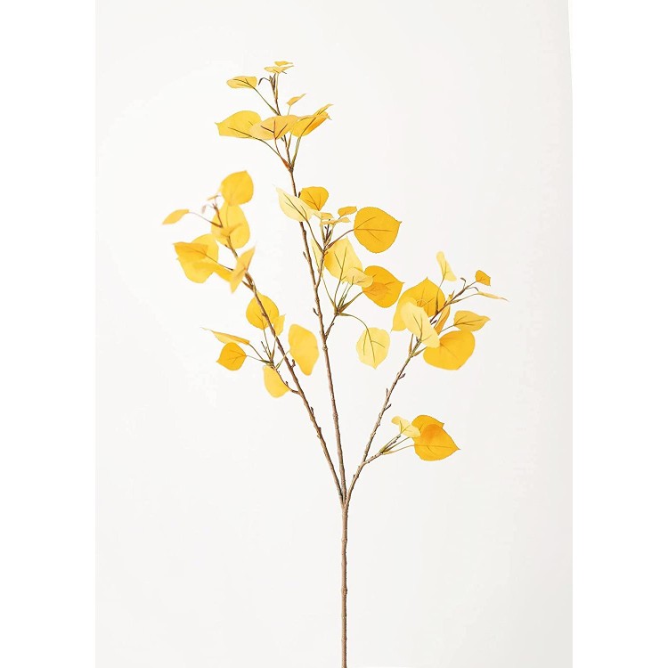 Artificial Aspen Leaf Spray in Yellow Gold 40 Tall Wedding Event and Home Decor