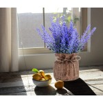 Artificial Mini Potted Flowers Plant Lavender for Home Decor Party Wedding Garden Office Patio Decoration Linen 2set