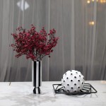 Babys Breath Artificial Flowers 8 Bundle Real Touch Fake Gypsophila Plastic Silk Flowers for Home DIY Garden Decor Wedding Party Red