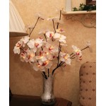 BANBERRY DESIGNS LED Lighted Orchid Bouquet Artificial Floral Arrangements A C Powered Home Decorating Accents Approximately 40 Inches High