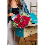 Benchmark Bouquets Signature Roses and Alstroemeria With Vase Fresh Cut Flowers