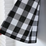 Buffalo Check Cotton Curtains 54 inch Length Kitchen Living Room Bedroom Black and White Gingham Plaid Window Curtain Panels Basement Drapes 2 Panels Rod Pocket Window Treatment Set