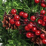 Dolicer 6 Pack 19.7 in Artificial Red Berry Stems Christmas Holly Berry Branches Berry Stem Picks Christmas Tree Berry Ornaments Floral Arrangements for Xmas Wreath DIY Crafts Holiday Home Decor
