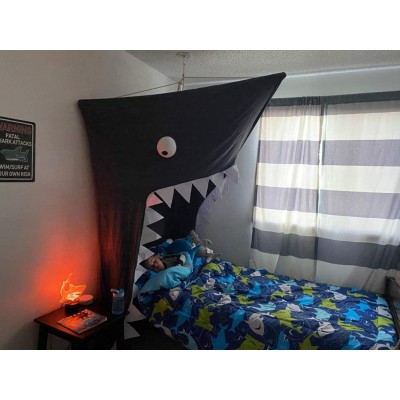 Dream House Children Room Decoration Shark Bed Canopy Hanging Play Tent for Twin Size Bed Shark Bed Canopy