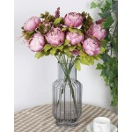 Duovlo Fake Flowers Vintage Artificial Peony Silk Flowers Wedding Home Decoration,Pack of 1 Sweetened Bean
