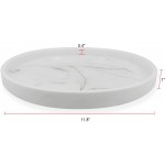 Epoxy Resin Tray，11.8-Inch（Diameter） ,Marble Design Serving Tray Decorative Round Tray Coffee Tray Ottoman Tray for Home Or Office Storage Decoration 100% Handmade,Non-Toxic