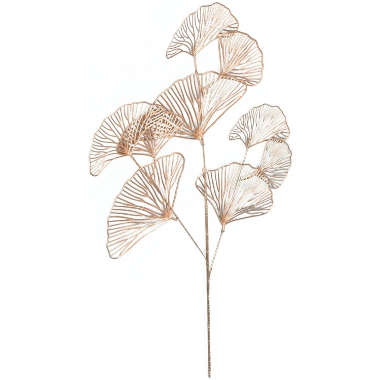 Firlar 8Pcs Artificial Golden Ginkgo Branches Simulation Hollow Fan Ginkgo Leaves Bouquets Fake Fork Ginkgo biloba Flower Stems Faux Plant Flower Apricot Leaf Bunches Picks for DIY Craft Home Decor