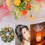 Fityle 50pcs Crystal Bud Branches Artificial Flower Twigs for Wedding Party Home Decor Floral Crafts White 15cm