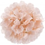Flojery Silk Hydrangea Heads Artificial Flowers Heads with Stems for Home Wedding Decor,Pack of 10 Blush