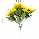 Grunyia Artificial Flowers Fake Sunflowers 4PCS Faux Silk Flowers Floral Table Centerpieces Arrangements Home Kitchen Office Windowsill Hanging Spring Decorations