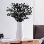 Hamore 4Pcs 39.4 in Baby Breath Gypsophila Artificial Flowers Fake Gypsophila Flowers Artificial Flowers for DIY Floral Arrangement Fake Real Touch Flowers for Wedding Party Home Garden Decor Black