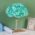 Hydrangea Silk Fake Flowers Heads with Stems Pack of 10 Full Artificial Flowers for Decoration Wedding Home Party Shop Baby Shower Room Decor for Bedroom Aesthetic