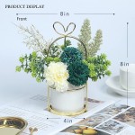 Lendyis Carnation Artificial Flowers The Cylinder vase has Been Included Can be Placed Directly Floral Arrangement for Mothers Day Wedding Home Garden Decor