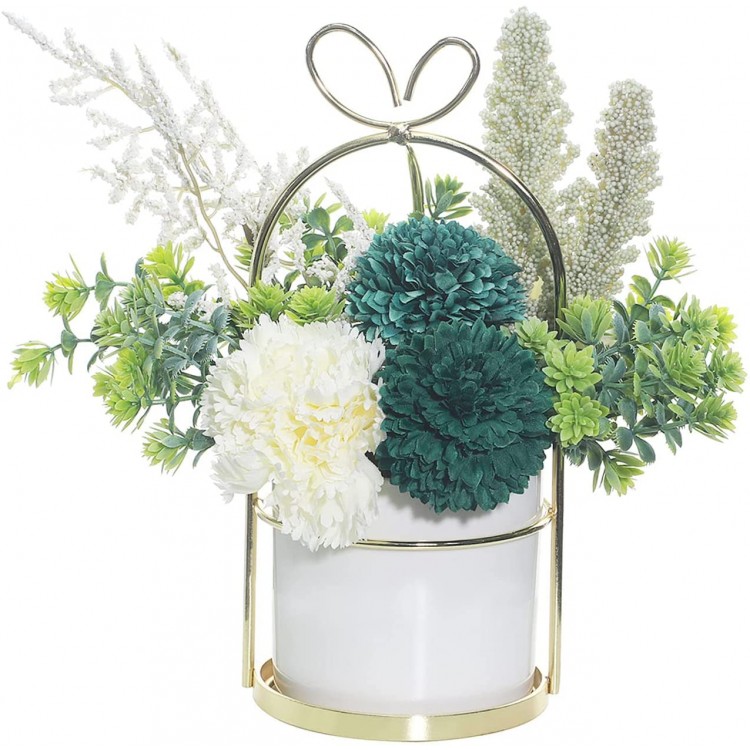 Lendyis Carnation Artificial Flowers The Cylinder vase has Been Included Can be Placed Directly Floral Arrangement for Mothers Day Wedding Home Garden Decor