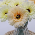 Licogel Faux Flower Stems Daisy 10PCS Vivid Small Silk Simulated Lifelike Realistic Wedding Home Decor Crafting